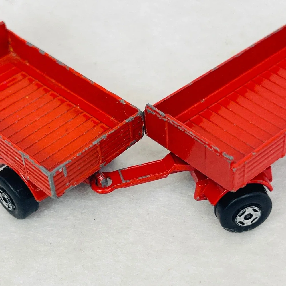 Vintage 1978 Matchbox Lesney Red Mercedes Truck and Trailer Made in England